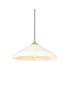 Ariel - White Brushed Brass Ceiling Pendant Light