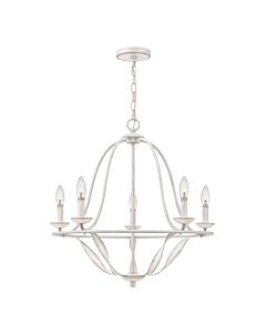 Quoizel Lighting - Bradbury - QZ-BRADBURY5-AWH - Antique White 5 Light Chandelier