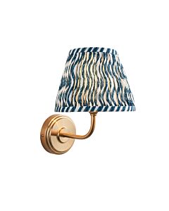 Endon Lighting - Step Arc & Ripple 20cm - 116042 - Aged Brass Blue Wall Light