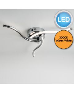 Ara - Chrome LED Flush Ceiling Light