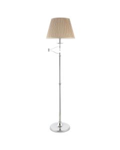 Interiors 1900 - Stanford - 63623 - Nickel Beige Floor Reading Lamp