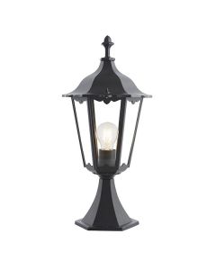 Endon Lighting - Burford - 76549 - Black Clear Glass IP44 Outdoor Post Light