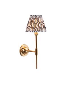 Endon Lighting - Dome T Bar & Ripple 16cm - 115612 - Aged Brass Grey Wall Light