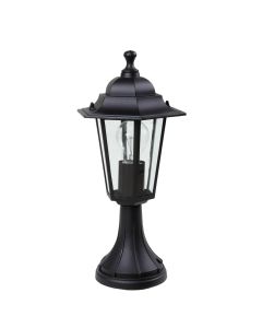 Lutec - Corniche - 7112402012 - Black Clear Glass IP44 Outdoor Post Light