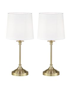 Set of 2 Chester - Antique Brass Lamps