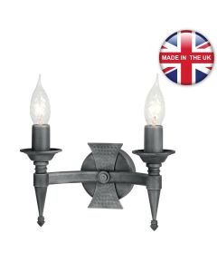 Elstead - Saxon SAX2-BLK-SIL Wall Light