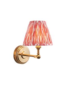 Endon Lighting - Step Wing & Ikat 16cm - 115776 - Aged Brass Pink Wall Light