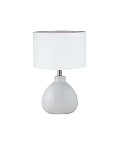 Tuscan - White Ceramic Lamp with White Shade