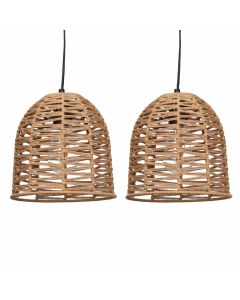 Set of 2 Kleo - Natural String Pendant Lightshade