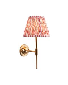 Endon Lighting - Dome T Bar & Ripple 20cm - 115974 - Aged Brass Pink Wall Light