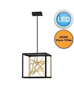 Quintiesse - Styx - QN-STYX-LED-P-BG - LED Black Gilded Gold Ceiling Pendant Light