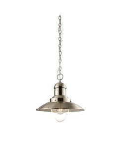 Endon Lighting - Mendip - 60799 - Satin Nickel Clear Glass Ceiling Pendant Light