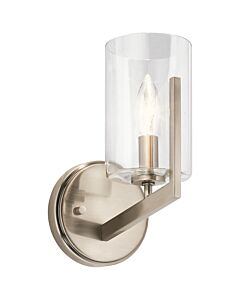 Quintiesse - Nye - QN-NYE1-CLP - Pewter Clear Glass Wall Light