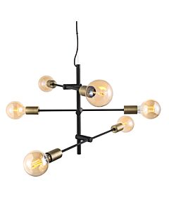 Nordlux - Josefine - 48933003 - Black Brass 6 Light Ceiling Pendant Light