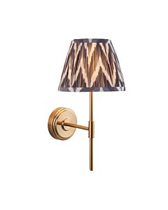 Endon Lighting - Step T Bar & Zigzag 20cm - 116058 - Aged Brass Grey Wall Light