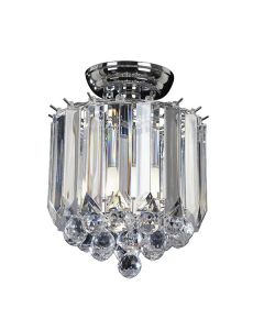 Endon Lighting - Fargo - FARGO-CH - Chrome Clear 2 Light Flush Ceiling Light