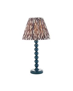 Endon Lighting - Higgledy & Ikat 25cm - 114720 - Blue Grey Table Lamp With Shade