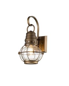 Kichler Lighting - Bridgepoint - KL-BRIDGEPOINT-S-NBR - Natural Brass Clear Seeded Glass IP44 Outdoor Wall Light