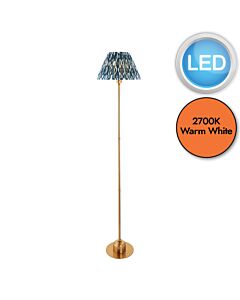 Endon Lighting - Burley Rechargeable & Ikat 30cm - 114790 - LED Aged Brass Blue Touch Floor Lamp