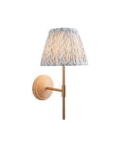 Endon Lighting - Wood T Bar & Leaf 20cm - 116106 - Ash Wood Blue Wall Light