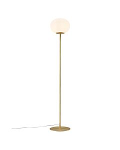 Nordlux - Alton - 2010514001 - Brushed Brass Opal Glass Floor Lamp