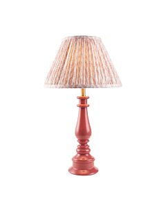 Endon Lighting - Myrtle & Leaf 30cm - 114899 - Pink Warm Brass Peach Table Lamp With Shade