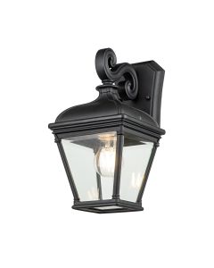 Elstead Lighting - Bayview - BAYVIEW-2M-BK - Black Clear Glass IP44 Outdoor Wall Light