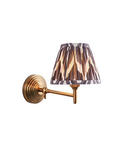 Endon Lighting - Obelisk Fold & Zigzag 16cm - 115721 - Aged Brass Grey Wall Light