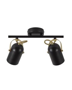 Nordlux - Lotus - 50110103 - Black Brass 2 Light Ceiling Spotlight