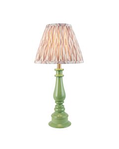 Endon Lighting - Myrtle & Ikat 25cm - 116342 - Green Warm Brass Neutral Table Lamp With Shade