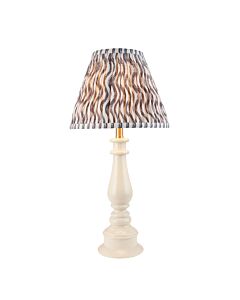 Endon Lighting - Myrtle & Ripple 25cm - 116323 - White Warm Brass Grey Table Lamp With Shade