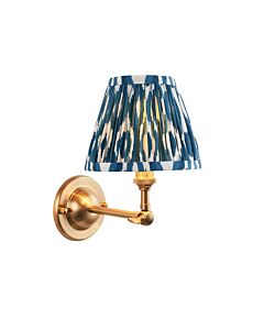 Endon Lighting - Dome Wing & Ikat 16cm - 115633 - Aged Brass Blue Wall Light