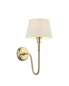 Endon Lighting - Rouen - 103362 - Antique Brass Ivory Wall Light