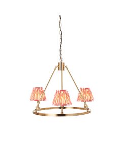 Endon Lighting - Chester - 114529 - Aged Brass Pink 3 Light Ceiling Pendant Light