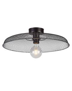 Cassidy - Large Black Mesh Ceiling Flush Light