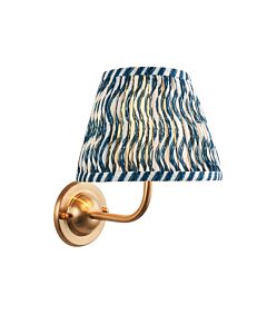 Endon Lighting - Dome Arc & Ripple 20cm - 115952 - Aged Brass Blue Wall Light