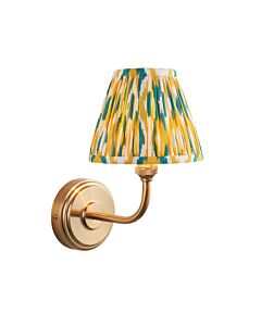 Endon Lighting - Step Arc & Ikat 16cm - 115754 - Aged Brass Yellow Jade Wall Light