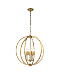 Feiss Lighting - Corinne - FE-CORINNE-6P-L-BB - Brass 6 Light Ceiling Pendant Light