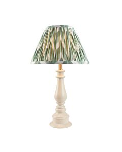 Endon Lighting - Myrtle & Zigzag 30cm - 114958 - White Warm Brass Green Table Lamp With Shade