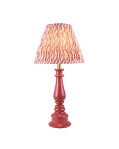 Endon Lighting - Myrtle & Ripple 25cm - 116360 - Pink Warm Brass Table Lamp With Shade