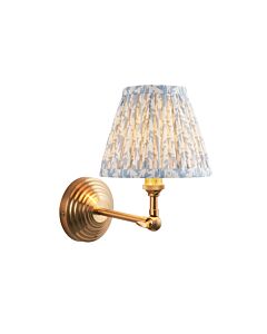 Endon Lighting - Obelisk Wing & Leaf 16cm - 115708 - Aged Brass Blue Wall Light