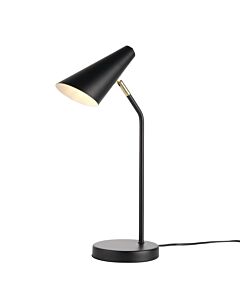 Dakotta - Matt Black & Brushed Gold Adjustable Desk Lamp