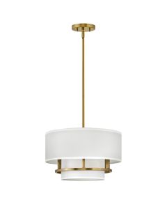 Hinkley Lighting - Graham - HK-GRAHAM-M-LCB - Brass 3 Light Flush Ceiling Light