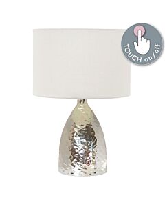 Medina - 45cm Touch Table Lamp with White Shade