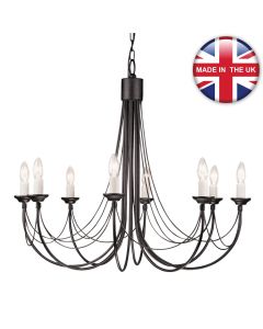 Elstead - Carisbrooke CB8-BLACK Chandelier