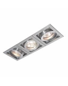 Saxby Lighting - Xeno - 52409 - Brushed Aluminium 3 Light Recessed Ceiling Downlight