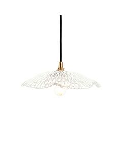 Endon Lighting - Eltham - 120751 - Aged Brass Black Twisted Clear Glass Ceiling Pendant Light