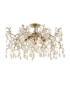 Splendour - Aged Gold Jewelled Semi flush