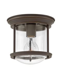 Quintiesse - QN-HADRIAN-MINI-F-OZ-CLEAR - Hadrian 1 Light Flush Mount - Clear Glass - Oil Rubbed Bronze