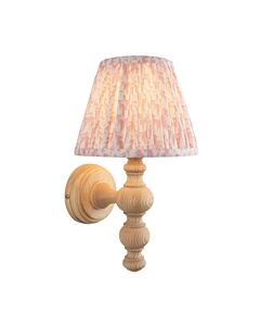 Endon Lighting - Bibury & Leaf 20cm - 114324 - Ash Wood Aged Brass Peach Wall Light